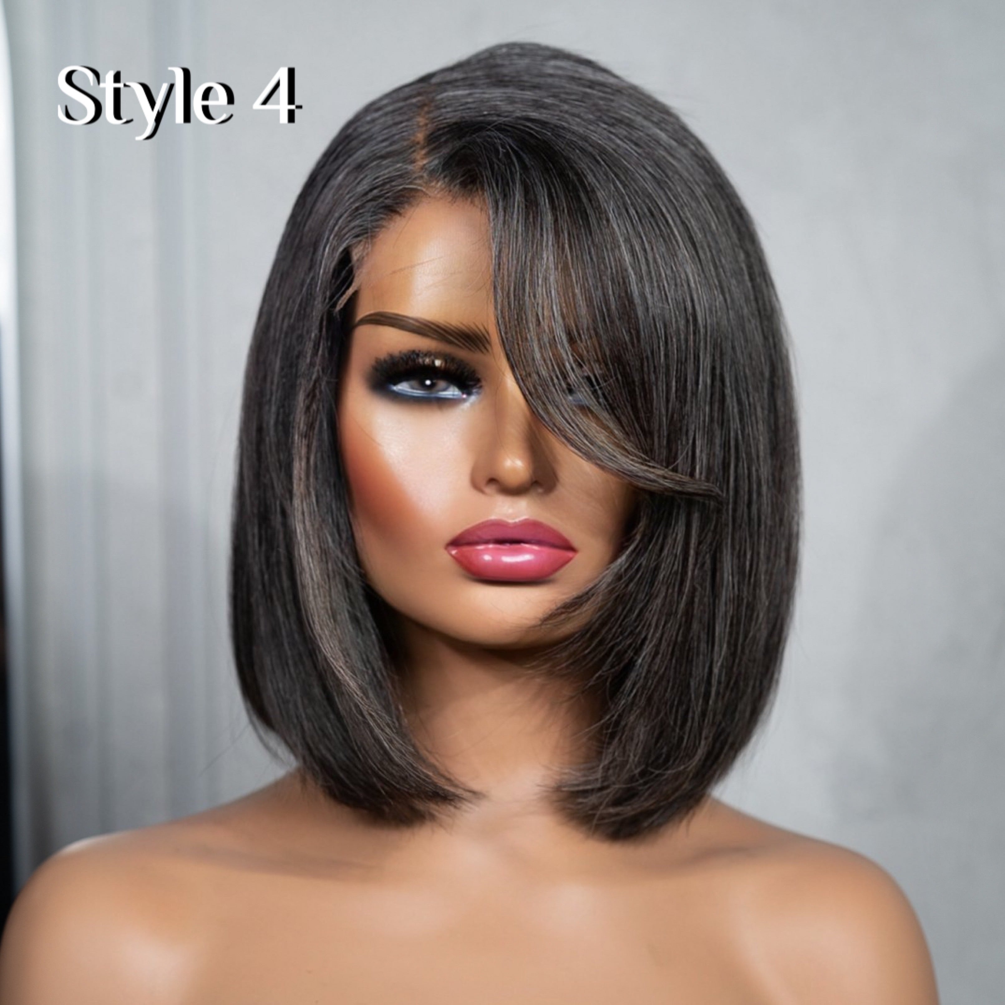 Salt & Pepper - 14" Glueless 5x5 Closure Wig