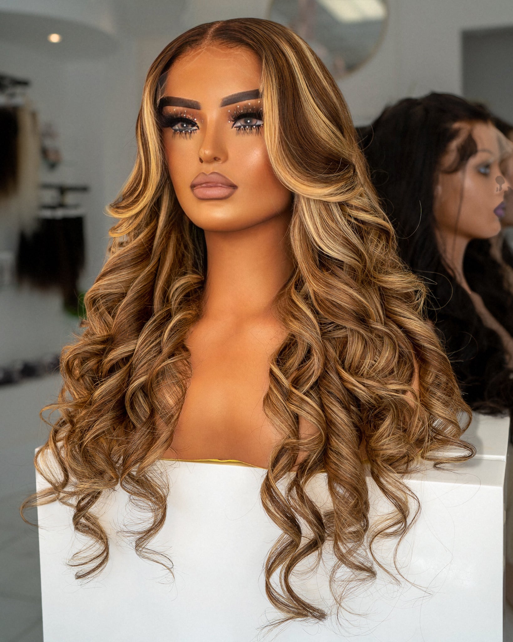 Lana - Brown Highlight Bodywave Closure Wig (Easy2Install)