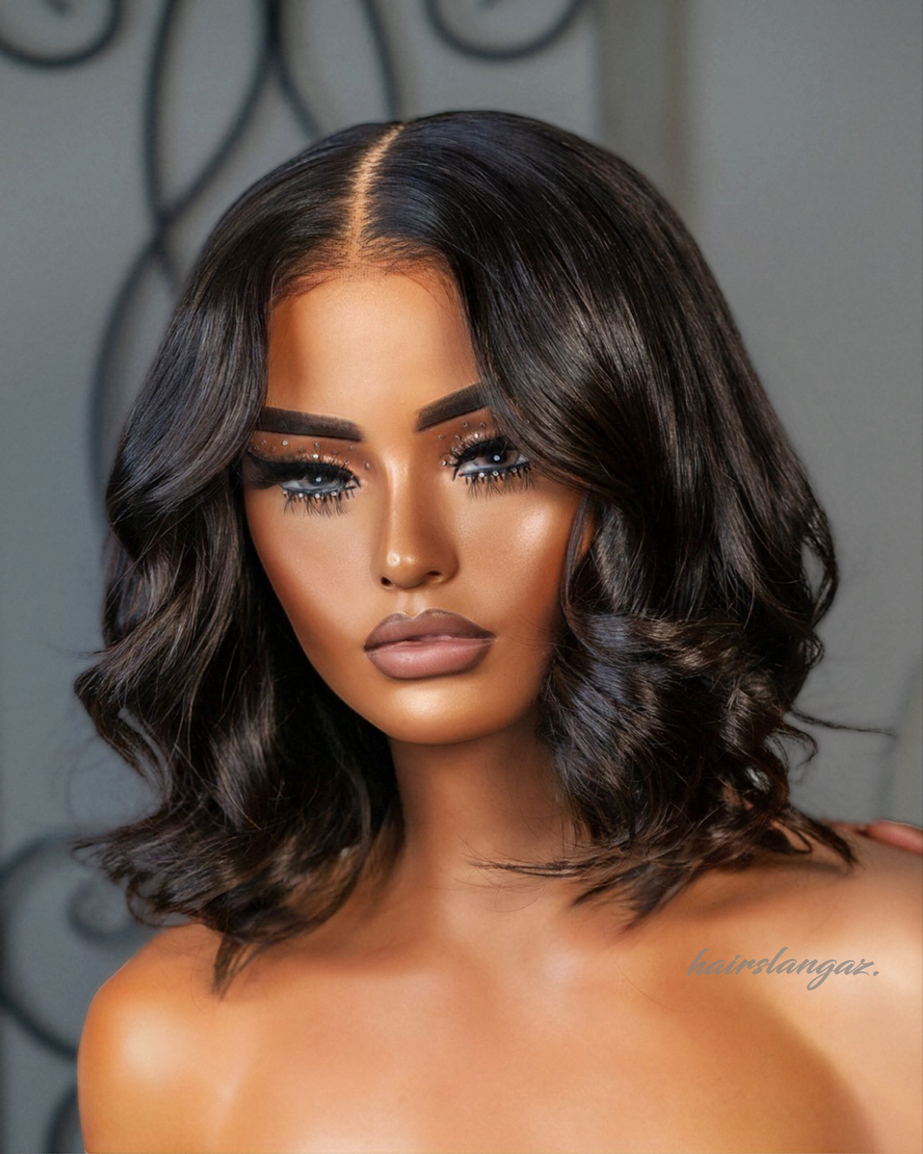 Taneha natural-black Body Wave glueless wig, alternate view