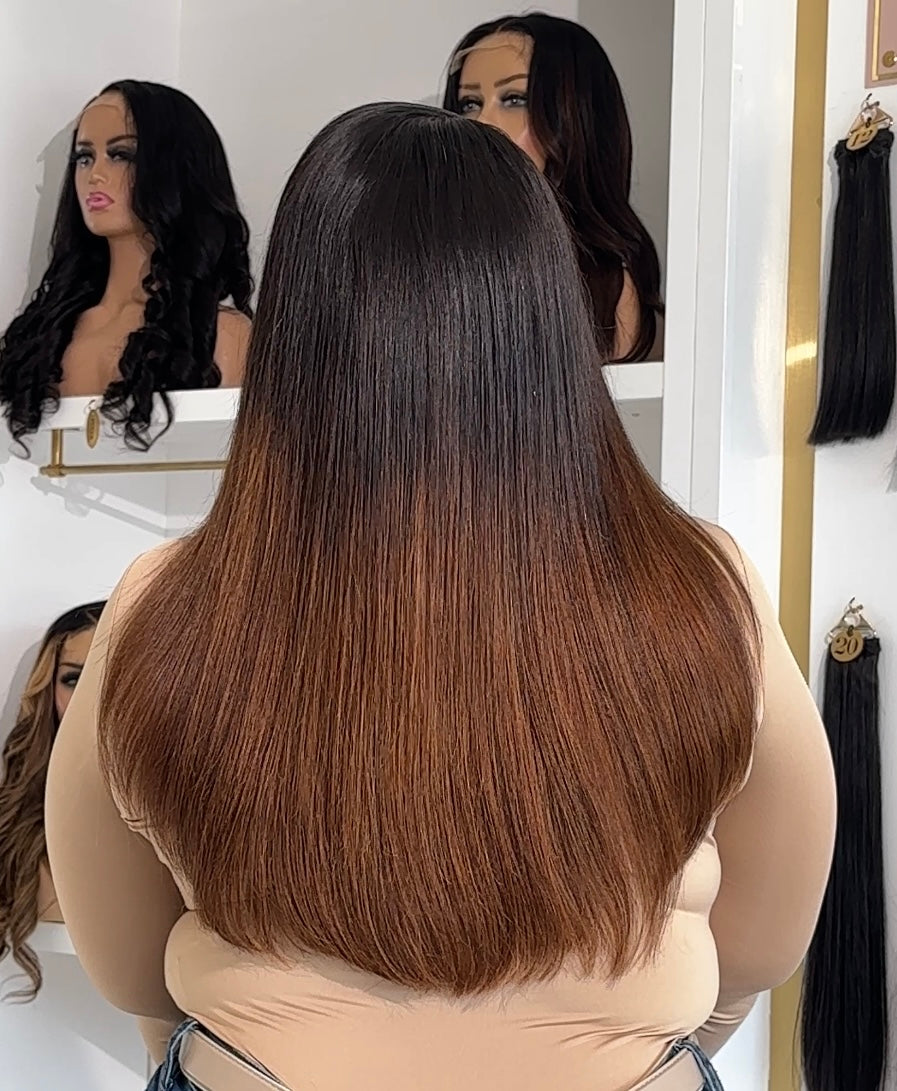 Chelsea- Ombre Brown Glueless 5x5 Closure Wig