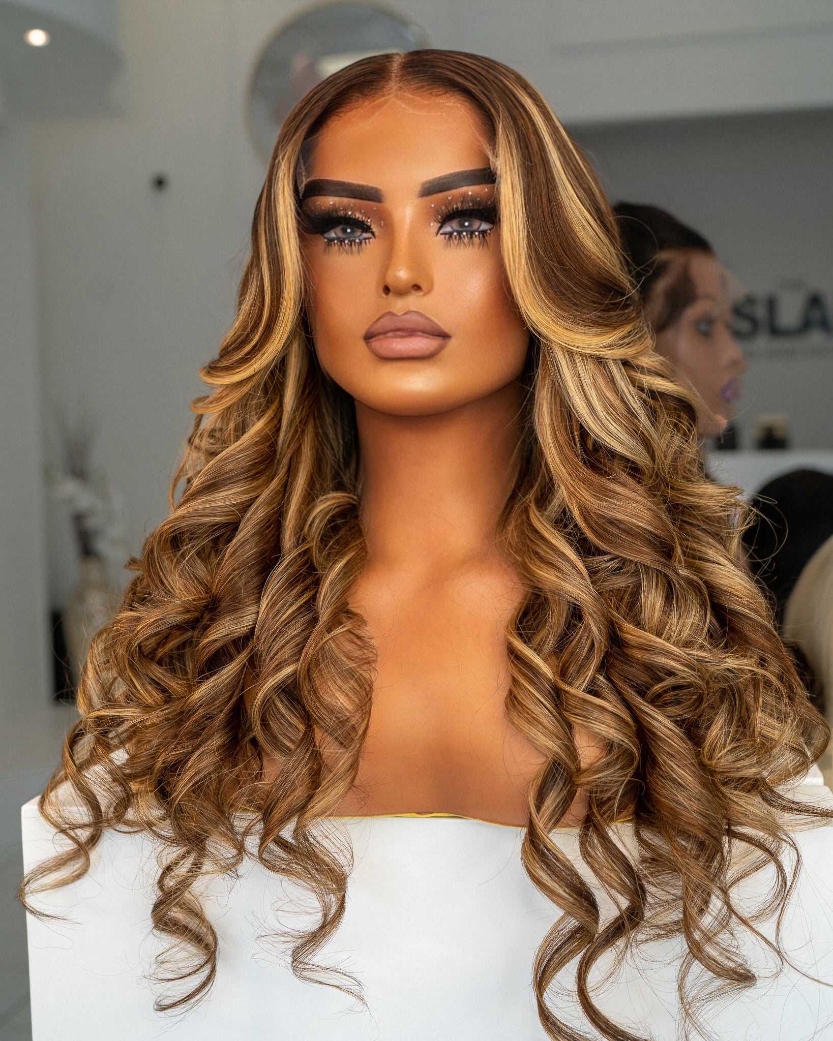 Lana - Brown Highlight Bodywave Closure Wig (Easy2Install)