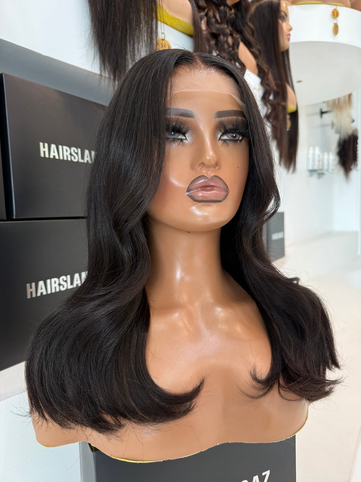 Kate HD Closure Wig angled view